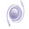 Baseus P10364500213-00 Free2 Pull Mini Kablolu USB-C 100W 2M Mor Şarj Kablosu
