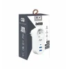 FLY-3400-01 Akım Korumalı.1 li Priz 2-Usba 1-C Soket 2.1A 10A 2500W