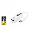 Hadron Hdx7015 Type-C Hub 4-Usb Beyaz (Telefon Uyumlu)