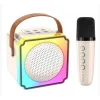 Mikado MD-61BT Krem USB+Bluetooth Destekli Wireless Karaoke Mikrofonlu 1200mAh Taşınabilir Speaker