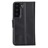 Samsung Galaxy S22 Uyumlu Deri Cüzdanlı Kılıf MWWN RST1 Siyah