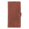 Samsung Galaxy S25 Ultra uyumlu, Hakiki Deri, El Yapımı, Cüzdanlı Kılıf, Antik Kahve