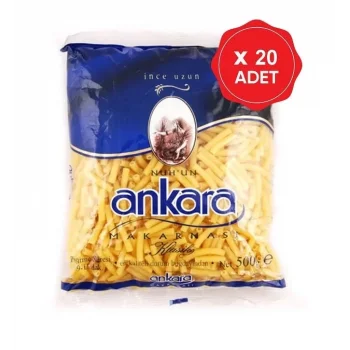 Ankara Makarna İnce Çubuk 500 Gram  x 20 Adet