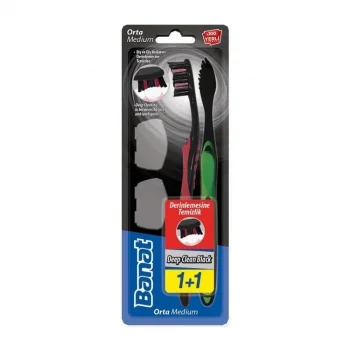 Banat Diş Fırça Siyah 1+1 x 12 Adet