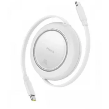Baseus P10364500213-01 100W 1,5m ree2 Pull Mini Kablolu USB-C Şarj Kablosu Beyaz