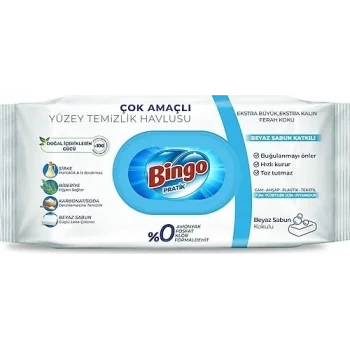 Bingo Yüzey Tem.havlusu Beyaz Sabun