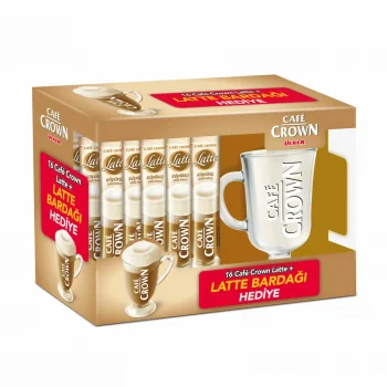 Cafe Crown Latte 16 Adet + Bardak