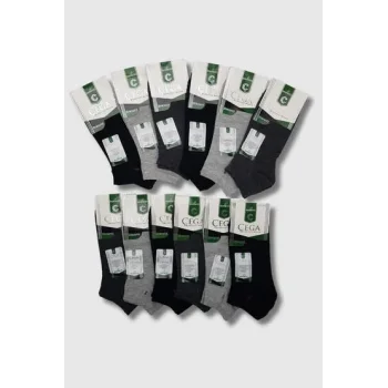 Çorap Çega Bambu Dikişsiz Patik Çorap x 12 Adet
