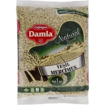 Damla Yeşil Mercimek 1 Kilogram