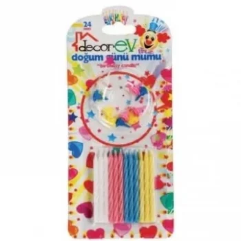 Doğum Günü Mumu 24 Adet