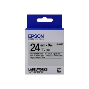 Epson LK-6SBE Gümüş Üzeri Siyah 24mm 9Metre Etiket