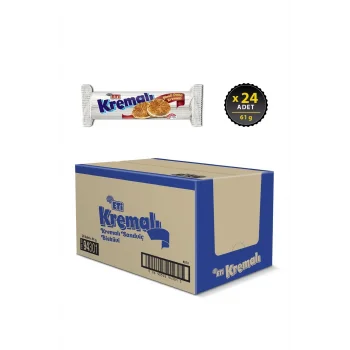 Eti Kremalı Bisküvi 61 Gram x 24 Adet