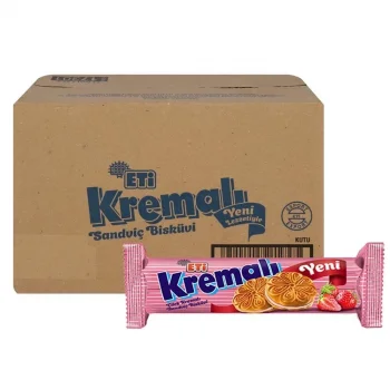 Eti Kremalı Çilekli 61 Gram x 24 Adet