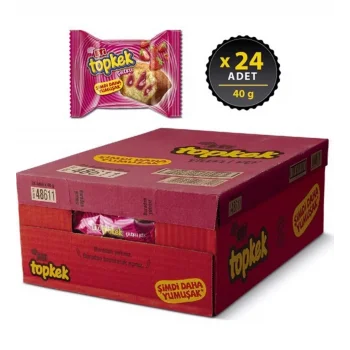 Eti Topkek Çilekli 40 Gram  x 24 Adet
