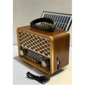 Everton Rt-735 Solar Enerjili Nostajık Radyo Bluetooth usb-fm-radyo