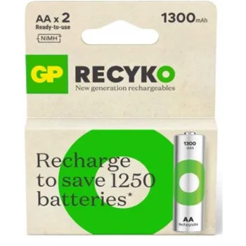 GP AA 1300 mAh Şarjlı Kalem Pil 2li Paket GP130AAHCEMTR-2GB