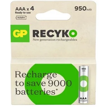 GP AAA 950 mAh Şarjlı İnce Kalem Pil 4lü Paket GP100AAHCEMTR-4LÜ