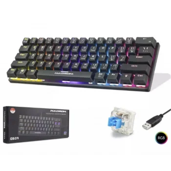 Hadron G509B Siyah Mekanik Gaming Mini Klavye Blue Switch RGB