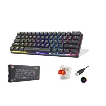Hadron G509R Kablolu Oyuncu Mini Klavye Mekanik Red Switch Rgb Q Siyah