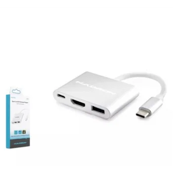 Hadron Hdx7764 Type-C Hdtv Combo Hdmi 4K 30Hz + Type-C + Usb3.0 3In1 Gri