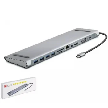 HADRON HDX7854 TYPE-C HDTV COMBO TYPE-C + HDMI 4K 30Hz + 4-USB3.0 + VGA + AUDIO +