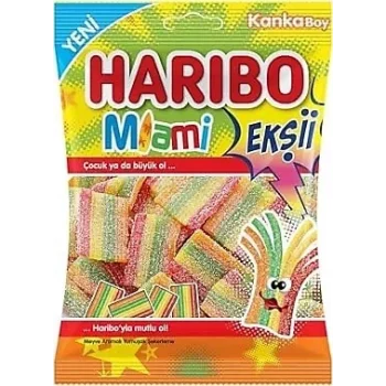Haribo Jelibon Ekşi Miami 80 Gram x 24 Adet