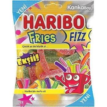 Haribo Jelion Fizz Fries 70 Gram x 24 Adet