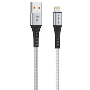 Hytech HY-X331 1m 2.4A Lightning Silver Gri Data + Şarj Kablosu