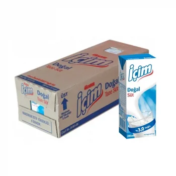 İçim Sade Süt Yarım Yağlı 200 Ml x 27 Adet