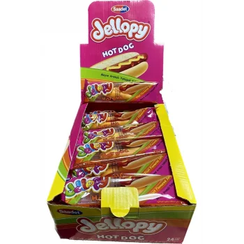 Jellopy Yum. Şeker Hot Dog 20 Gram x 24 Adet