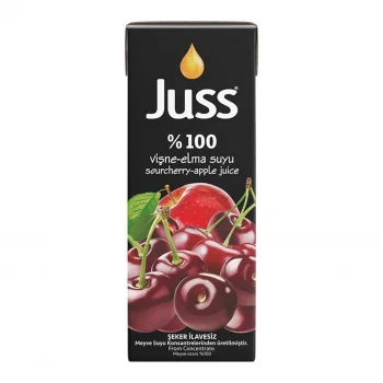 Juss Meyve Suyu %100 Elma Vişne 200 Ml x 27 Adet