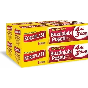 Koroplast Buzdolabı Poşeti 4 Lü Büyük 4*20 Dev