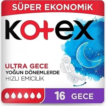 Kotex Ultra Gece Hijyen Pedi 16 Lı