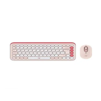 Logitech Pop Icon Combo 920-013077 Pembe Kablosuz Klavye Mouse Seti