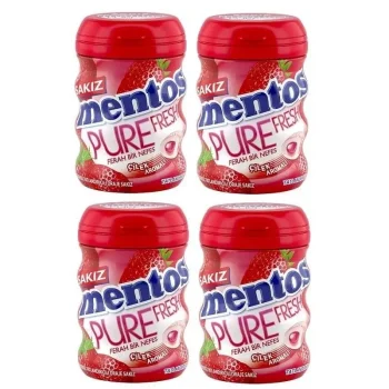 Mentos Sakız Pure Bidon Çilek 4ad