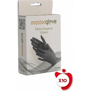 Muayene Eldiveni Master Glove Siyah 10lu