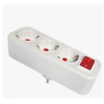 Mutlusan 3lü Topraklı Anahtarlı  Fiş,Priz Düz Tip (001 170 033004 00 00 )