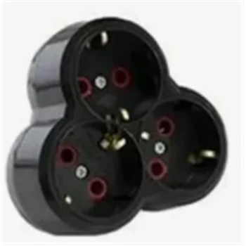 Mutlusan Topraklı Siyah 3lü Fiş,Priz (Yonca Tip) 001 170 033002 00 11