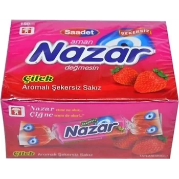 Nazar Sakız Tekli Çilek 100 Lü