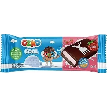 Ozmo Cool Probiyotikli Çilekli Kek 30 Gram x 24 Adet