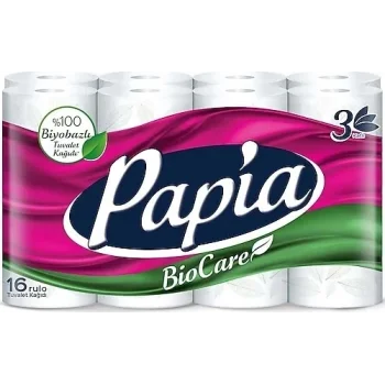 Papia Tuvalet Kağıdı Bio Care 16lı