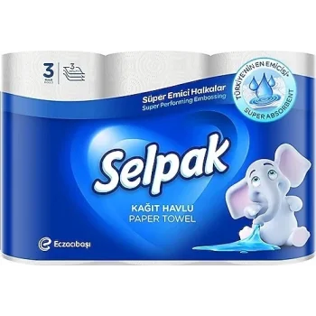Selpak Havlu 3 Lü x 12 Adet
