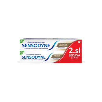 Sensodyne Tam Koruma+ Beyaz 2*75 Ml x 12 Adet