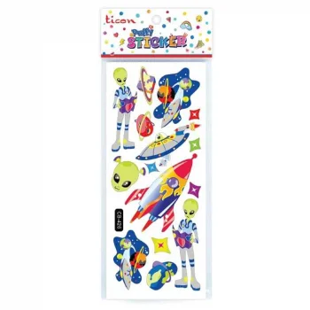 Ticon Puffy Sticker Uzay Figürleri Tps x 20 Paket