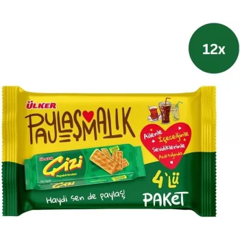 Ülker Çizi 4 Lü 4*70 Gram x 12 Adet