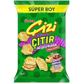 Ülker Çizi Çıtır Peynir Biftek Süper Boy 120 Gram x 10 Adet