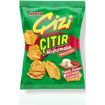 Ülker Çizi Çıtır Tulum Köz Biber 50 Gram x 14 Adet