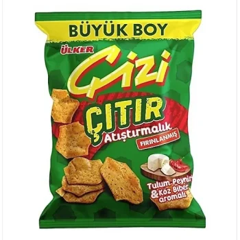 Ülker Çizi Çıtır Tulum Köz Biber Parti 16 Gram x 10 Adet