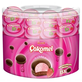 Ülker Çokomel Marshmelow Çilek Pls 15 Li