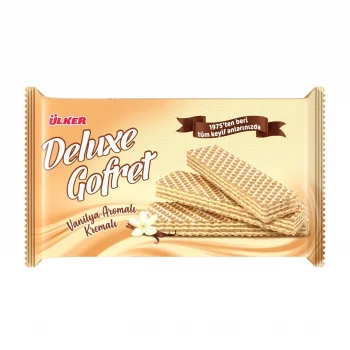 Ülker Delux Gofret Vanilyalı 220  Gramam x 10 Adet